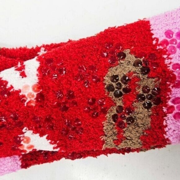 Women Fuzzy Slipper Socks Soft Cozy Non-Slip House Grips Sox, Size 9-11 6-Pair - Picture 2 of 6